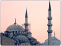 Mosques in Istanbul at dusk
