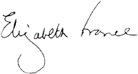 Elizabeth France - Signature